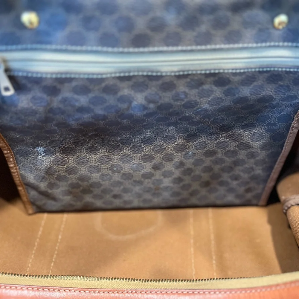🔥Vintage Céline Macadam Travel Duffle – Pristine, Authenticated, Collector’s Gem - Picture 10 of 14